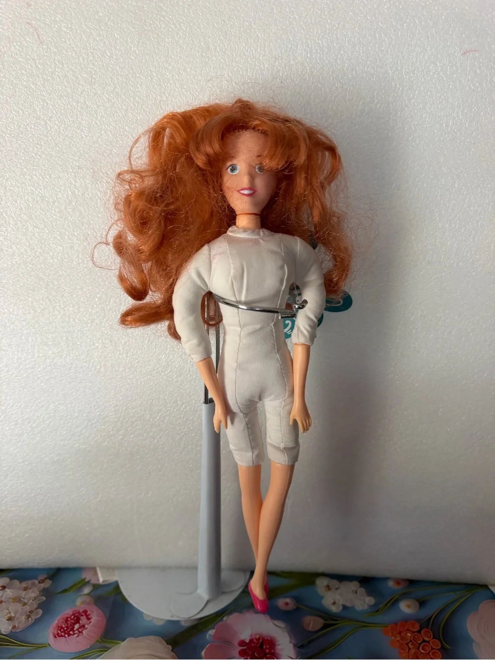 Disney Red-Orange Curly Hair Doll with Blue Eyes